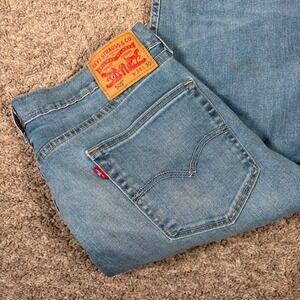Levi's 505 Regular Fit Jeans Mens 34x30 Light Wash Denim Classic Cowboy Western